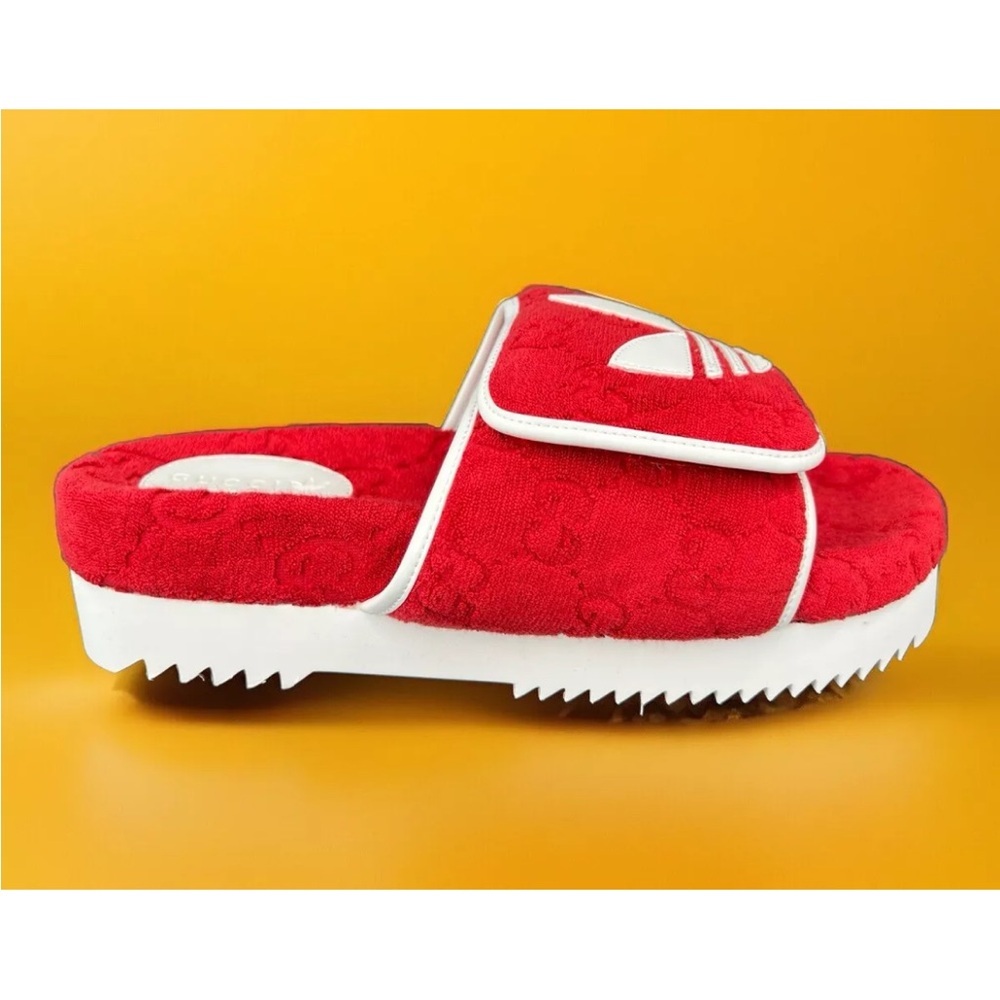 Gucci X Adidas GG Magic Sponge Demetra Vegan Logo Slides UK 11 - US 11.5 - EU 45 - Picture 13 of 14